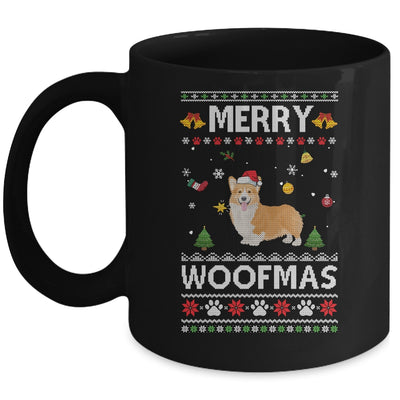 Merry Woofmas Corgi Santa Reindeer Ugly Christmas Sweater Mug Coffee Mug | Teecentury.com