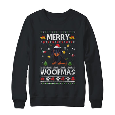 Merry Woofmas Dachshund Santa Reindeer Ugly Christmas Sweater T-Shirt & Sweatshirt | Teecentury.com