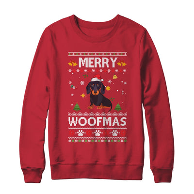 Merry Woofmas Dachshund Santa Reindeer Ugly Christmas Sweater T-Shirt & Sweatshirt | Teecentury.com