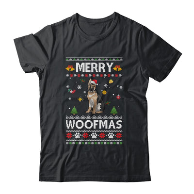 Merry Woofmas German Shepherd Santa Reindeer Ugly Christmas Sweater T-Shirt & Sweatshirt | Teecentury.com
