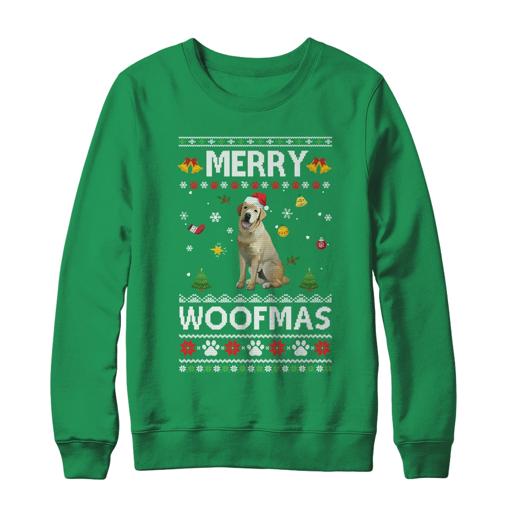 Merry Woofmas Golden Retriever Santa Reindeer Ugly Christmas Sweater T-Shirt & Sweatshirt | Teecentury.com