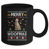 Merry Woofmas Golden Retriever Santa Reindeer Ugly Christmas Sweater Mug Coffee Mug | Teecentury.com