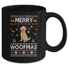 Merry Woofmas Labrador Santa Reindeer Ugly Christmas Sweater Mug Coffee Mug | Teecentury.com
