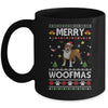 Merry Woofmas Pitbull Santa Reindeer Ugly Christmas Sweater Mug Coffee Mug | Teecentury.com