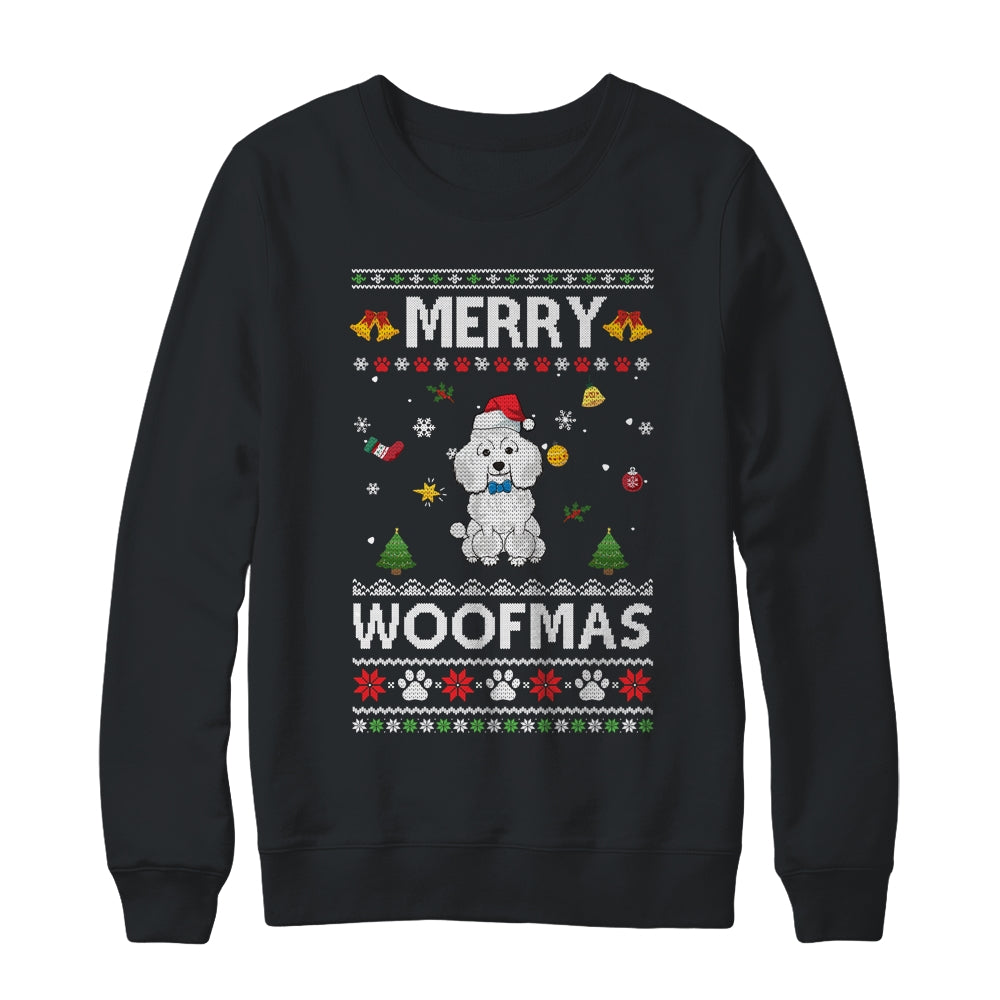Merry Woofmas Poodle Santa Reindeer Ugly Christmas Sweater T-Shirt & Sweatshirt | Teecentury.com