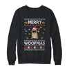Merry Woofmas Pug Santa Reindeer Ugly Christmas Sweater T-Shirt & Sweatshirt | Teecentury.com