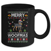 Merry Woofmas Rottweiler Santa Reindeer Ugly Christmas Sweater Mug Coffee Mug | Teecentury.com