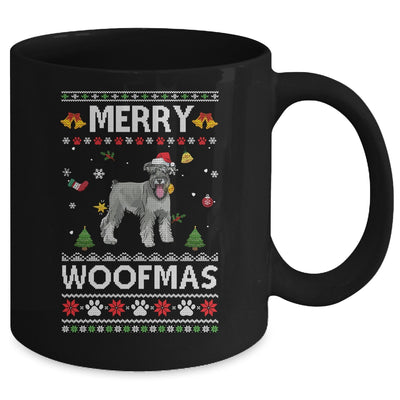 Merry Woofmas Schnauzer Santa Reindeer Ugly Christmas Sweater Mug Coffee Mug | Teecentury.com