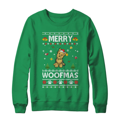 Merry Woofmas Yorkie Santa Reindeer Ugly Christmas Sweater T-Shirt & Sweatshirt | Teecentury.com