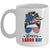 Messy Bun American Flag Labor Day Men Woman USA Vintage Mug | teecentury
