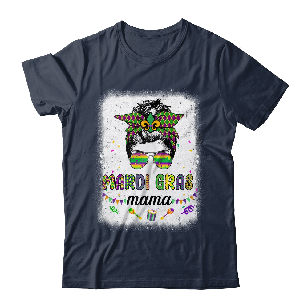 Messy Bun Hair Glasses New Orleans Carnival Mardi Gras Mama Shirt & Tank Top | teecentury