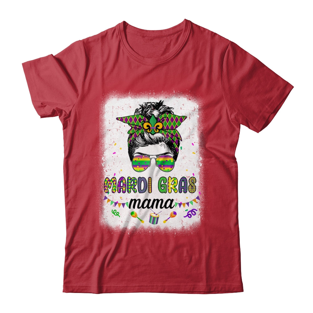 Messy Bun Hair Glasses New Orleans Carnival Mardi Gras Mama Shirt & Tank Top | teecentury
