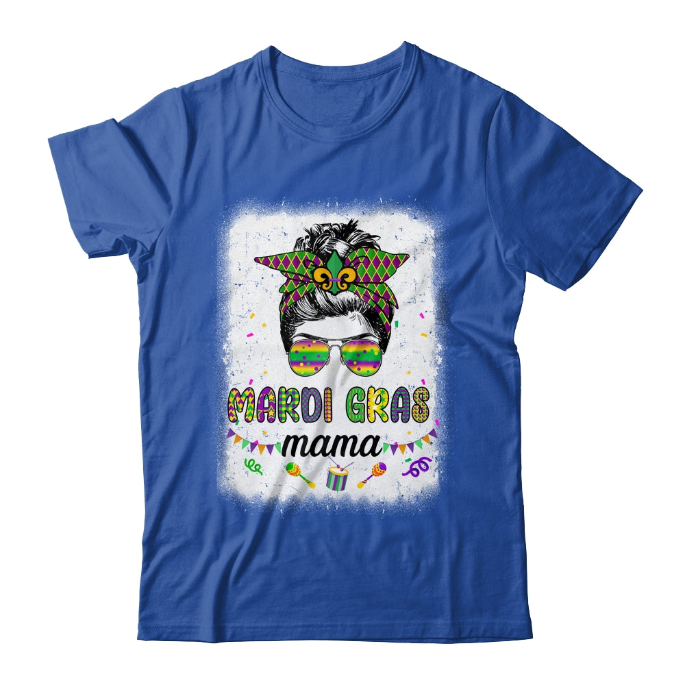 Messy Bun Hair Glasses New Orleans Carnival Mardi Gras Mama Shirt & Tank Top | teecentury