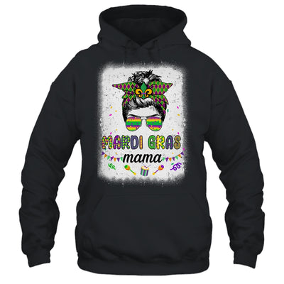Messy Bun Hair Glasses New Orleans Carnival Mardi Gras Mama Shirt & Tank Top | teecentury