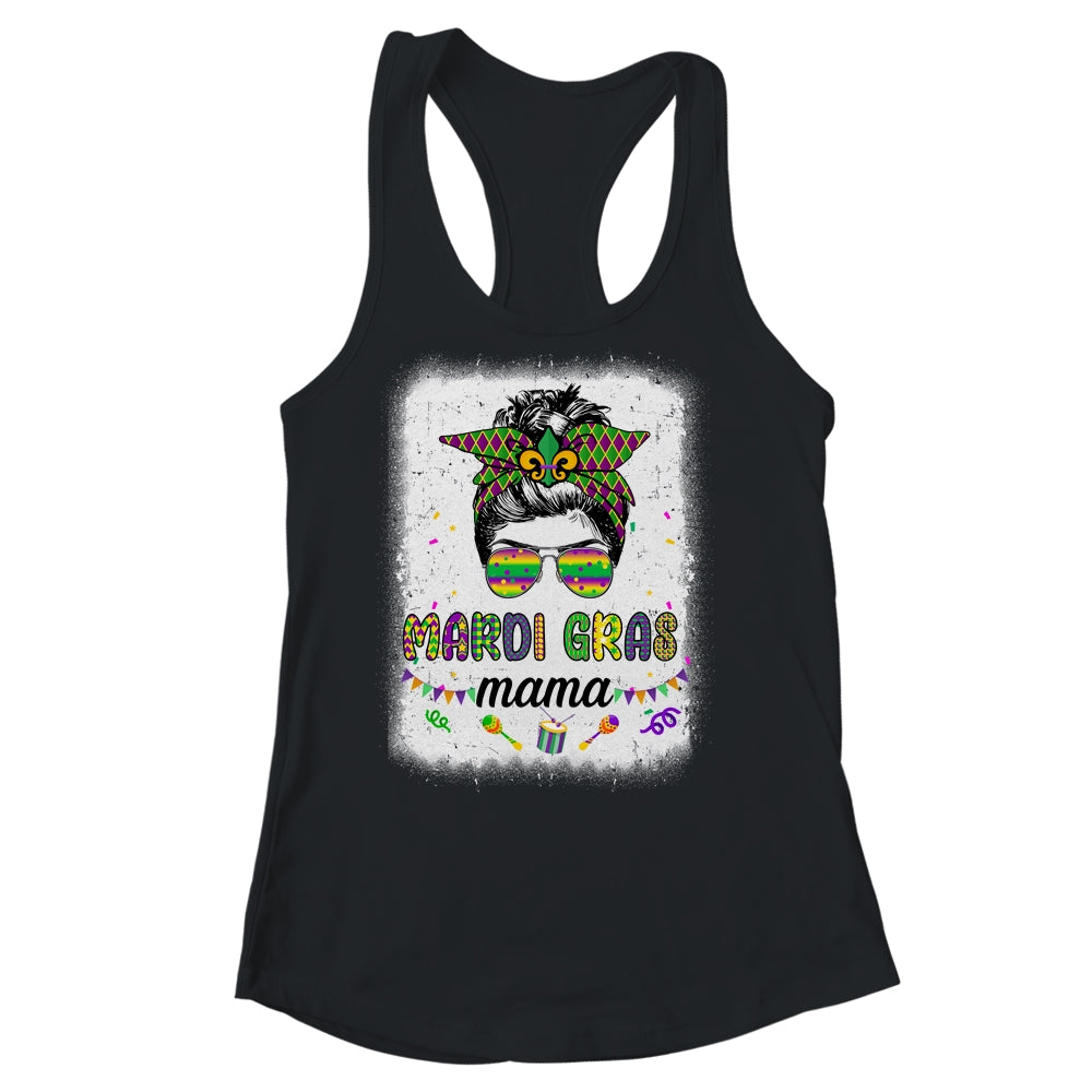 Messy Bun Hair Glasses New Orleans Carnival Mardi Gras Mama Shirt & Tank Top | teecentury