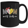 Messy Bun Mom Of Both Baseball Softball Mom Mothers Day Mug | teecentury