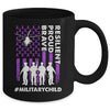 Military Kids Adult Purple US Flag Month Military Child Mug | teecentury