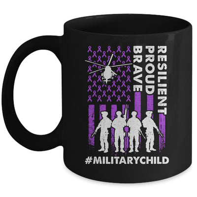 Military Kids Adult Purple US Flag Month Military Child Mug | teecentury