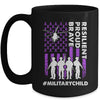 Military Kids Adult Purple US Flag Month Military Child Mug | teecentury