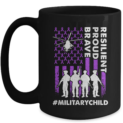 Military Kids Adult Purple US Flag Month Military Child Mug | teecentury