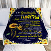 Personalized Sunflower to My Granddaughter from Grandma Grandpa Blanket Never Forget That I Love You Customized Gift For Birthday Christmas Fleece Blanket Blanket | Teecentury.com
