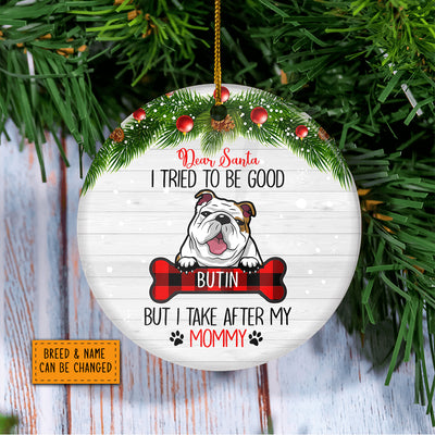 Personalized Dog Ornaments Dog Dad Mom Lover Customized Christmas Tree Ornament Ornament | Teecentury.com