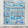 Personalized to My Niece Blanket from Aunt Auntie Uncle Give You A Big Love Hug Butterfly Birthday Thanksgiving Christmas Customized Fleece Blanket Blanket | Teecentury.com