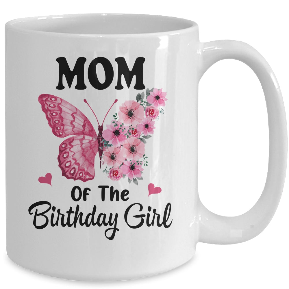 Mom 1st First Birthday Matching Family Butterfly Floral Mug | teecentury