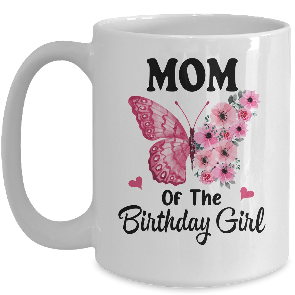 Mom 1st First Birthday Matching Family Butterfly Floral Mug | teecentury