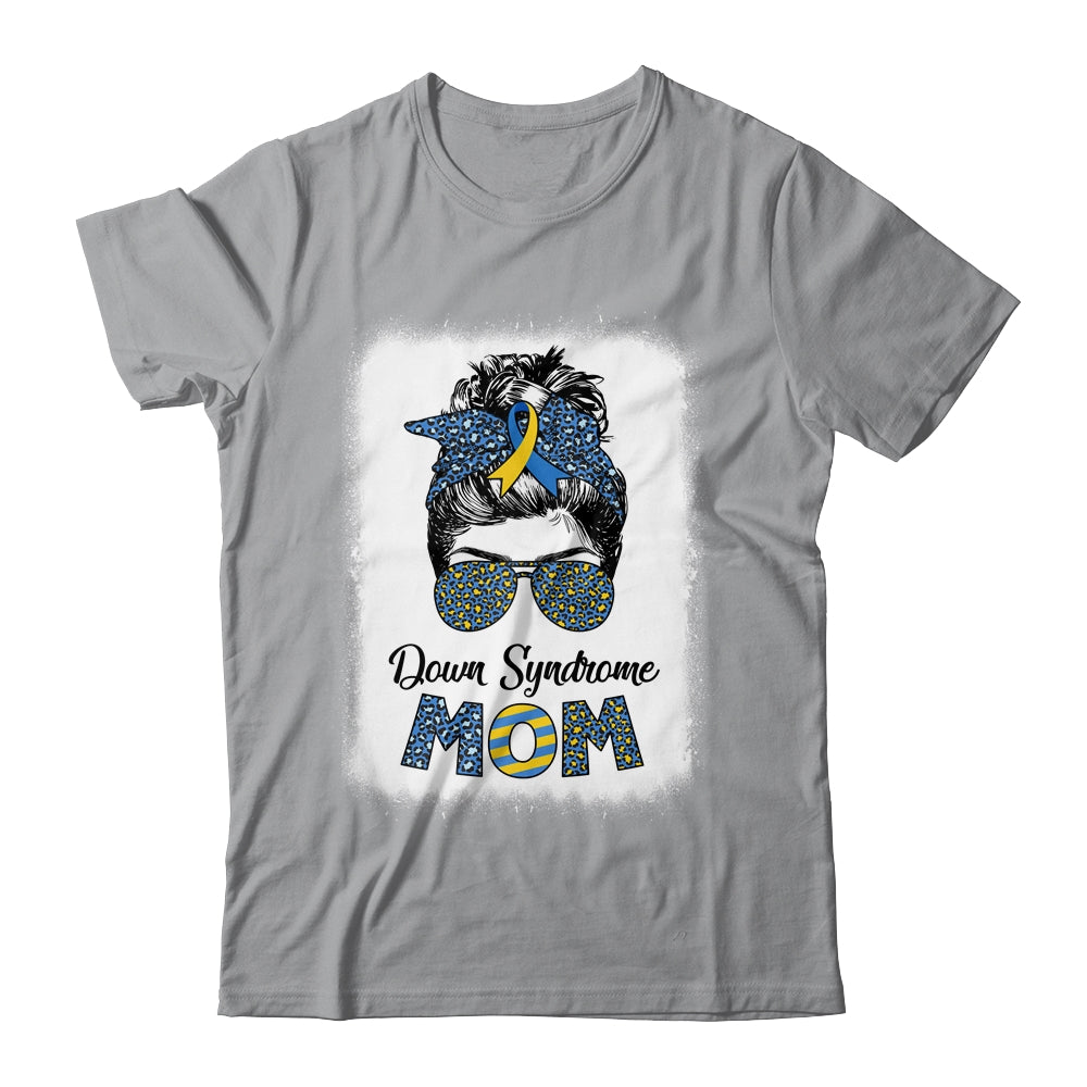 Mom Down Syndrome Awareness Mom Messy Bun Hair T-Shirt & Hoodie | Teecentury.com