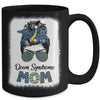 Mom Down Syndrome Awareness Mom Messy Bun Hair Mug Coffee Mug | Teecentury.com