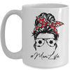 Mom Life Soccer Mom Mothers Day Messy Bun Funny Mug Coffee Mug | Teecentury.com