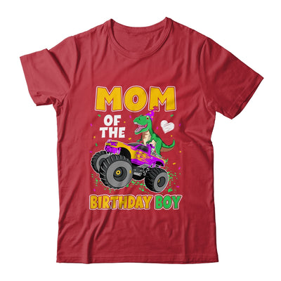 Mom Of The Birthday Boy Dinosaur Monster Truck Birthday Shirt & Hoodie | teecentury