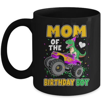 Mom Of The Birthday Boy Dinosaur Monster Truck Birthday Mug | teecentury
