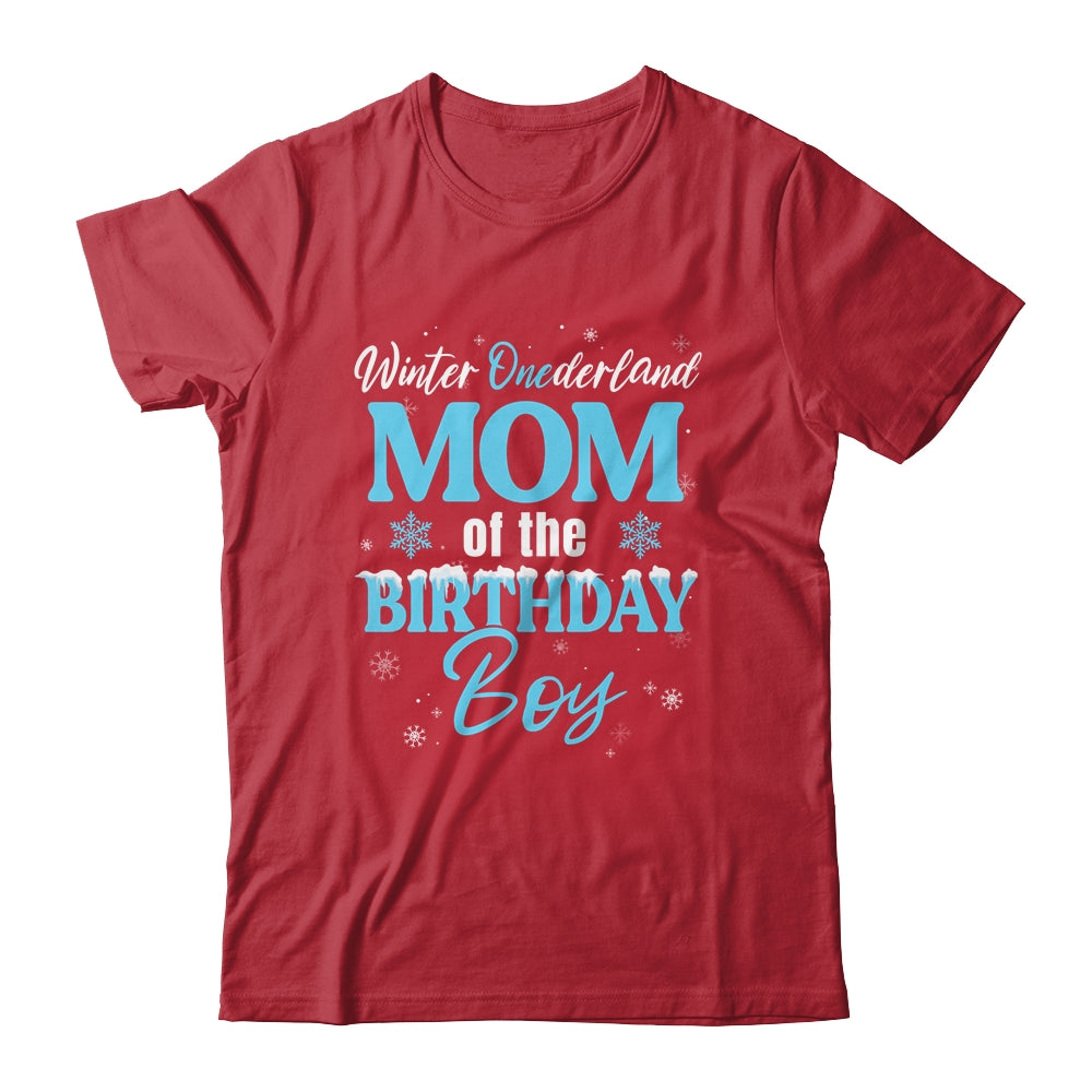 Mom Of The Birthday For Boy Winter Onederland Family Shirt & Hoodie | teecentury