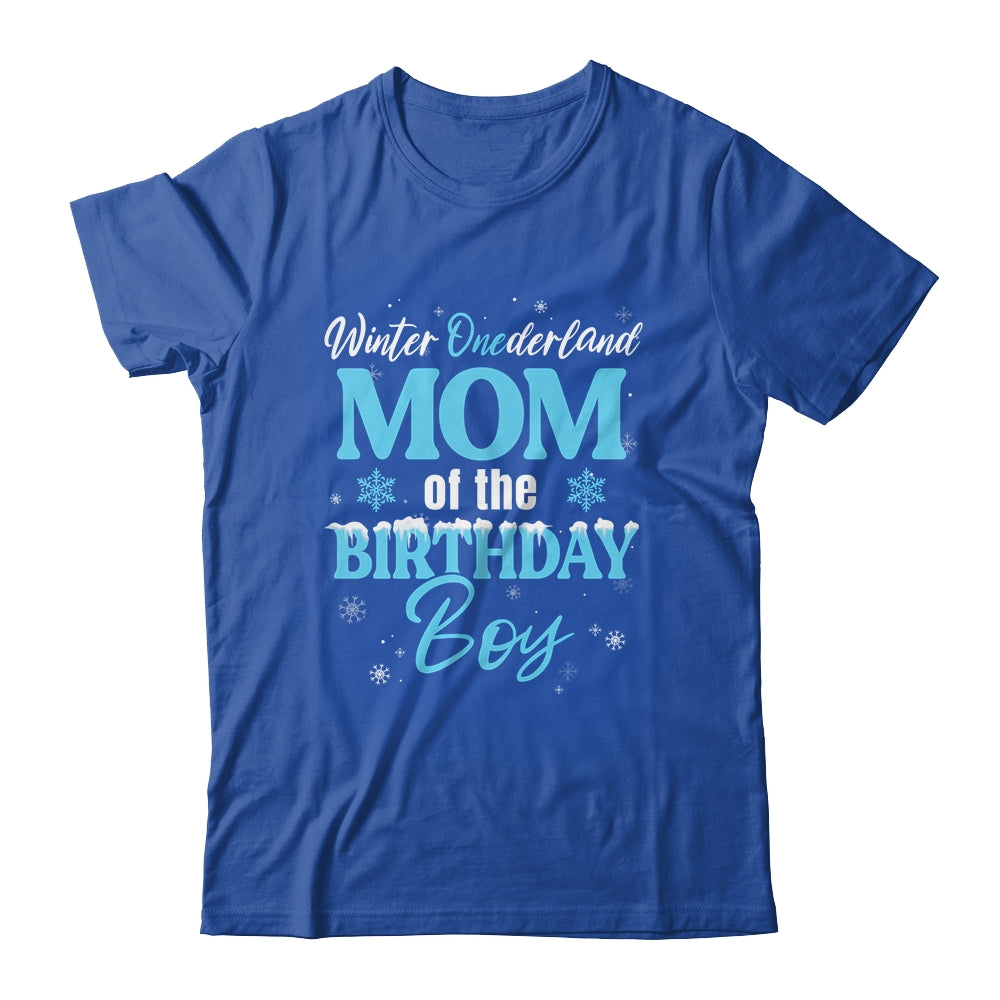 Mom Of The Birthday For Boy Winter Onederland Family Shirt