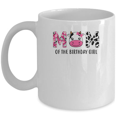 Mom Of The Birthday For Girl Cow Farm Birthday Cow Mommy 1St Mug | teecentury