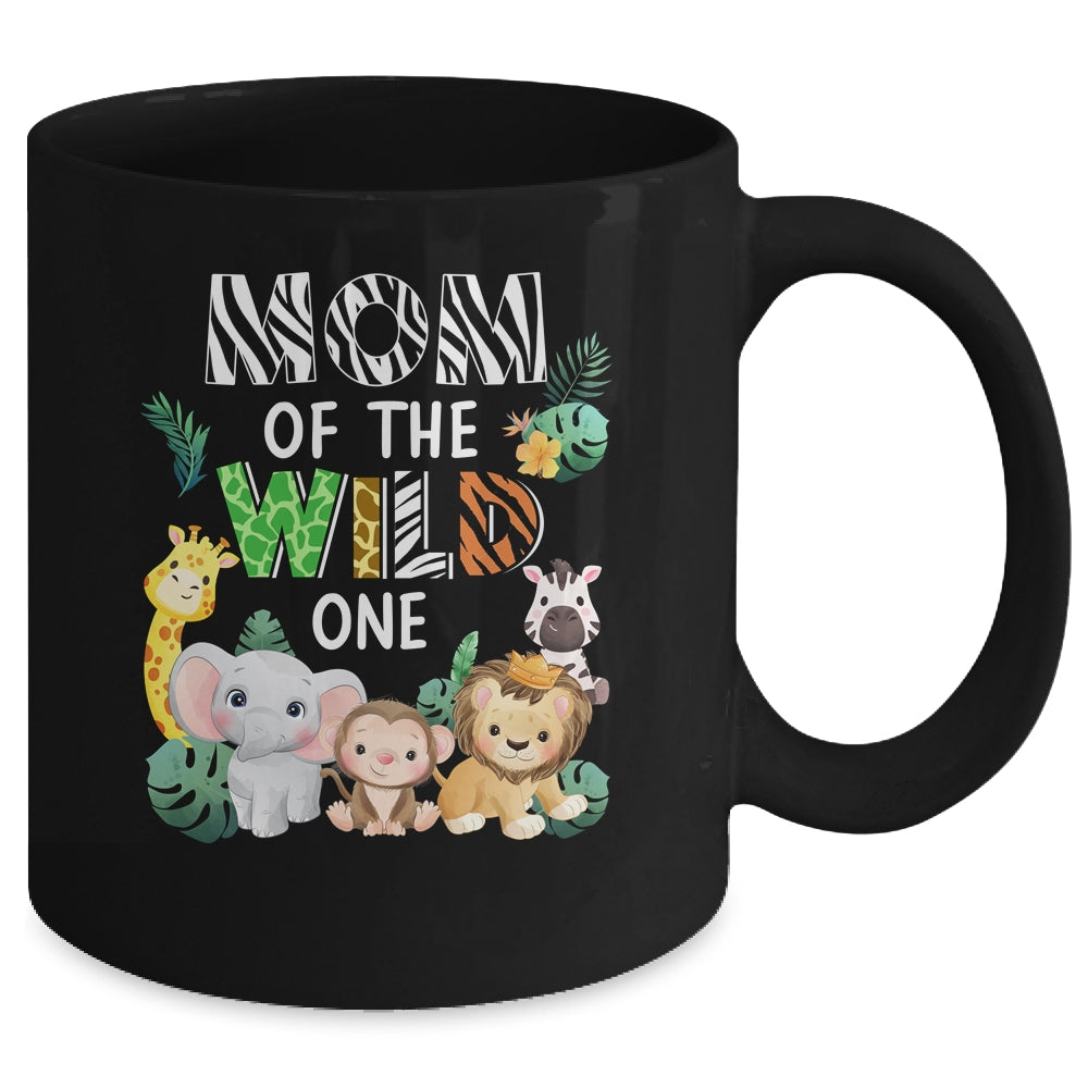 Mom Of The Wild One Zoo Theme Birthday Safari Animal Mug | teecentury