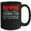 Mom Thanks For Not Swallowing Me Love Favorite Mothers Day Mug | teecentury