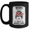 Moms Against White Baseball Pants Messy Bun Hair Mug | teecentury