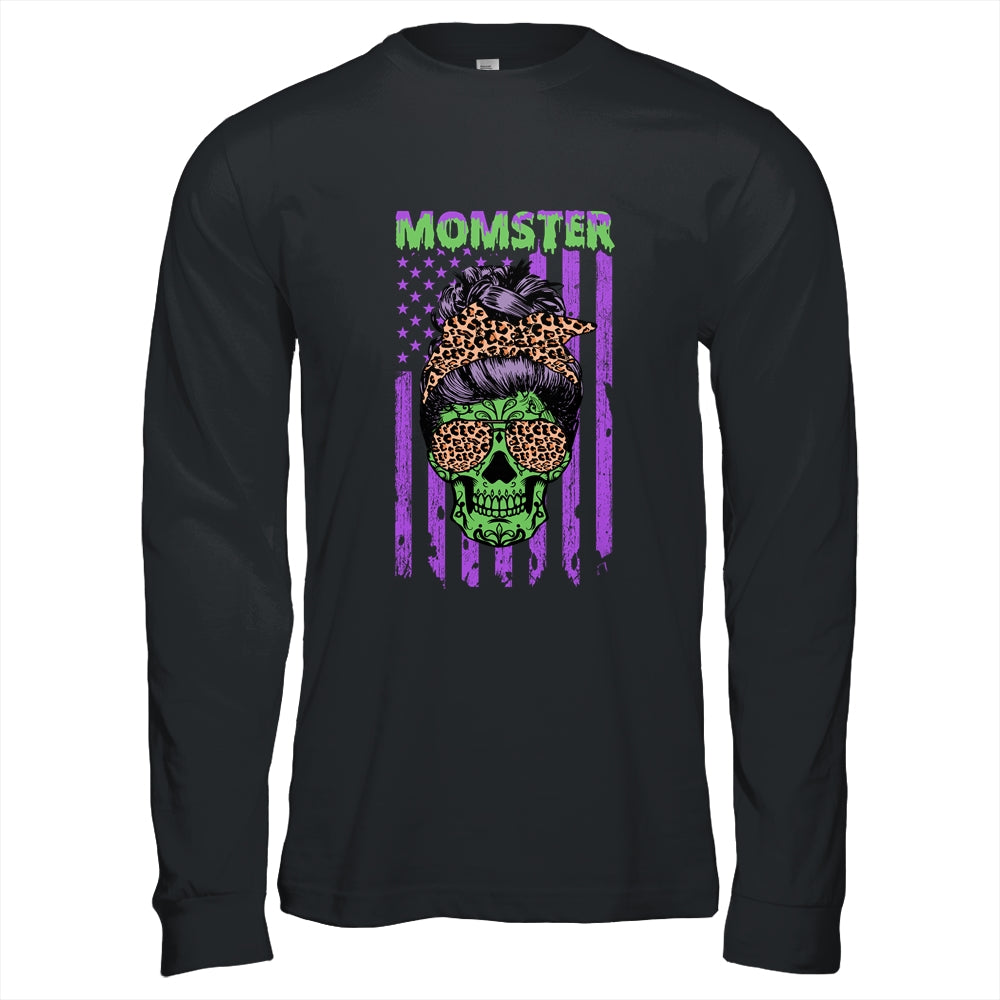 Momster Salty Skull Mom Leopard Halloween Gift Boy Kid Girl T-Shirt & Hoodie | Teecentury.com
