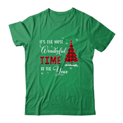 Most Wonderful Time Of The Year Buffalo Plaid Christmas Tree T-Shirt & Sweatshirt | Teecentury.com