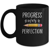 Motivational Progress Over Perfection Back to School Teacher Mug Coffee Mug | Teecentury.com