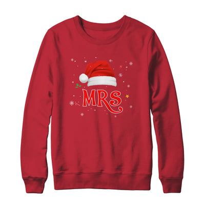 Mr And Mrs Claus Christmas Pajamas Santa Couples Matching T-Shirt & Sweatshirt | Teecentury.com