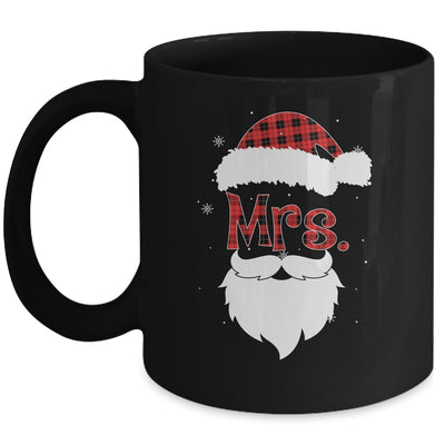 Mr And Mrs Santa Claus Couples Pajamas Christmas Red Plaid Mug Coffee Mug | Teecentury.com