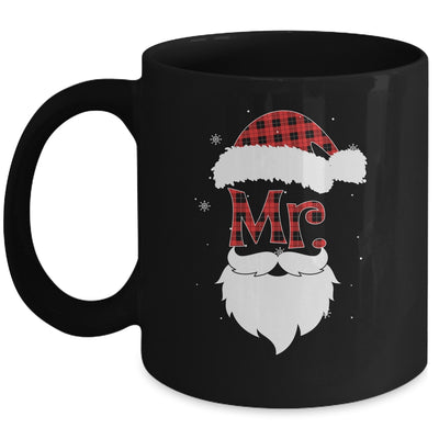 Mr And Mrs Santa Claus Pajamas Couples Christmas Red Plaid Mug Coffee Mug | Teecentury.com