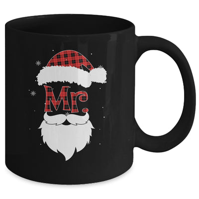 Mr And Mrs Santa Claus Pajamas Couples Christmas Red Plaid Mug Coffee Mug | Teecentury.com