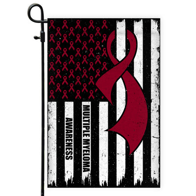 Multiple Myeloma Awareness America Flag Burgundy Ribbon Flag | Teecentury.com