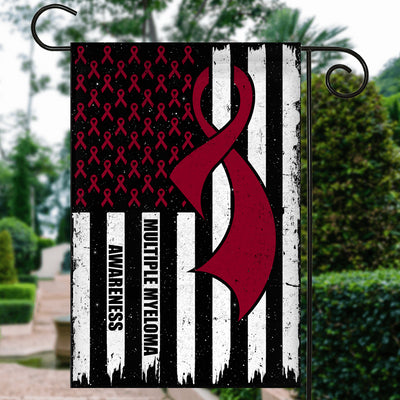 Multiple Myeloma Awareness America Flag Burgundy Ribbon Flag | Teecentury.com