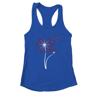 Multiple Myeloma Awareness Dandelion Burgundy Ribbon T-Shirt & Tank Top | Teecentury.com